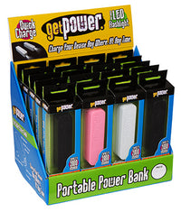 USB Battery Back Up, Pink, Black & White (Pack of 20)