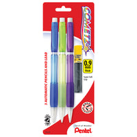 Pentel AX119LBP3 Cometzâ„¢ 0.9mm Mechanical Pencils