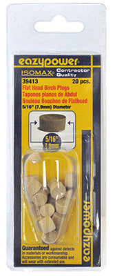 Flat Head Plug, 5/16-In., 20-Pk.