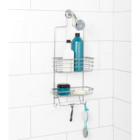 Zenith Zenna Home 24 in. H X 4.75 in. W X 10 in. L Silver Shower Caddy