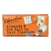 Chocolove Xoxox - Premium Chocolate Bar - Dark Chocolate - Almonds and Sea Salt - Mini 1.3 oz Bars - Case of 12