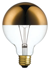 Oro Designer Globe Bulb, Gold, Incandescent, 220 Lumens, 40-Watts (Pack of 2)