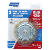 Norton 3 in.   D Steel Cup Brush 4500 rpm 1 pc