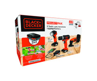 Black+Decker GoPak 12 V Cordless Brushed 3 Tool LED Light and Sander Kit