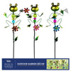 Alpine Glass/Metal Assorted 36 in. H Frog Outdoor Garden Stake (Pack of 9)