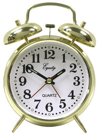 Keywound Twinbell Brass Alarm Clock