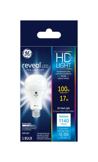 GE Reveal A21 E26 (Medium) LED Bulb Soft White 100 W 1 pk