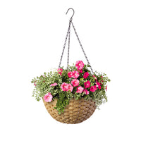 Wicker Hanging Basket, Resin, 14-In.