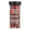 Morton and Bassett Seasoning - Chilies - Whole - Red - .6 oz- Case of 3