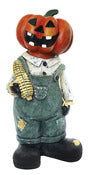 Alpine Corporation MCC362 19" Glass Pumpkin Man Holding Corn Cob                                                                                      