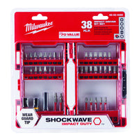 Milwaukee Shockwave Assorted Impact Driver Bit Set Alloy Steel 38 pc