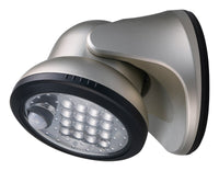 Fulcrum Light It! Motion-Sensing Battery Powered LED Silver Porch Light