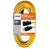 Prime Outdoor 25 ft. L Yellow Extension Cord 12/3 SJTW