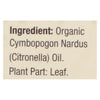 Nature's Answer - Organic Essential Oil - Citronella - 0.5 oz.