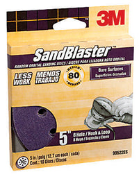 3M  5 in. Ceramic Blend  Hook and Loop  Sanding Disc  80 Grit Medium  10 pk