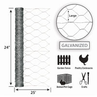 Garden Craft  36 in. H x 25 ft. L 20 Ga. Silver  Poultry Netting