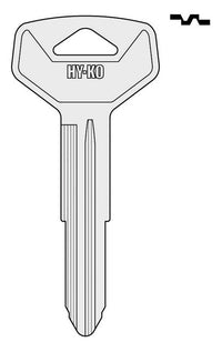 Hy-Ko Automotive Key Blank Double sided For Fits Many 2005 And Older Ignitions (Pack of 10)