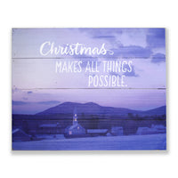 Hallmark Blue Christmas Makes All Things Possible Sign Tabletop Dr (Pack of 4).