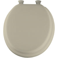 Mayfair Round Bone Vinyl Cushioned Toilet Seat