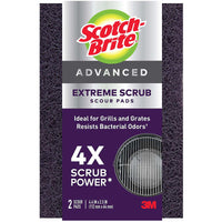 Scotch Brite 77222-R 4.4 X 2.5 Purple Extreme Scrub Scour Pads 2 Count (Pack of 6).