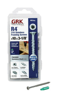 GRK Fasteners  No. 10   x 3-1/8 in. L Star  Bugle Head Multi-Purpose Screw  100 pk (Pack of 10)