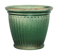 Suncast 16 in.   H X 18 in.   W Resin Planter Green