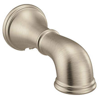 Brushed nickel nondiverter spouts